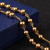 201 Stainless Steel Rosary Bead Necklaces NJEW-L427-22G-6