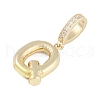 Brass Micro Pave Clear Cubic Zirconia Pendants KK-M289-01Q-G-2