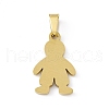 PVD Vacuum Plating 304 Stainless Steel Pendants STAS-P315-08G-2