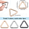 SUNNYCLUE 12Pcs 3 Colors Alloy Spring Gate Rings FIND-SC0010-19-2