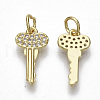 Brass Micro Pave Cubic Zirconia Pendants X-ZIRC-S067-027-NF-1