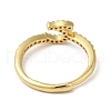 Rack Plating Brass Cubic Zirconia Arabic Letters Adjustable Rings for Women RJEW-S407-10G-13-3