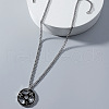 Fitness Barbell Alloy Black Enamel Pendant Necklaces for Men FS-WG955E3-01-1