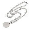 Basketball 304 Stainless Steel Pendant Necklaces for Men Women NJEW-K283-21P-2