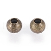 Antique Bronze Color Textured Round Beads X-EC247-NFAB-2