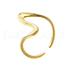 925 Sterling Silver Wave Cuff Rings RJEW-D300-02G-2