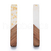 Opaque Resin & Walnut Wood Big Pendants RESI-N025-034-E02-1