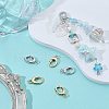 SUNNYCLUE 6Pcs 2 Colors Brass Spring Gate Rings FIND-SC0010-93-4