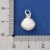 925 Sterling Silver Shell Shape Charms STER-D304-02S-3