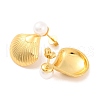 Brass Stud Earrings EJEW-U015-14G-2