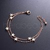SHEGRACE Chic Titanium Steel Multi-strand Bracelets JB265B-3