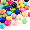 48Pcs 16 Colors Baking Paint Acrylic Beads MACR-TA0001-44-2