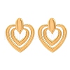 304 Stainless Steel Stud Earrings EJEW-Z098-10G-4
