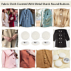  20Pcs Cloth with Aluminum Base Buttons BUTT-NB0001-77B-6
