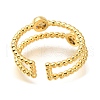 Rack Plating Brass Micro Pave Cubic Zirconia Open Cuff Rings for Women RJEW-M022-28G-3