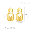 Elegant Stainless Steel Oval Dangle Stud Earrings WF4501-6