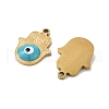 Ion Plating(IP) 316 Stainless Steel Enamel Pendants STAS-U014-72G-02-2