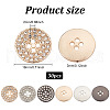 HOBBIESAY 18Pcs 3 Colors Alloy Rhinestone Buttons BUTT-HY0001-07-2