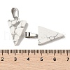Natural Howlite Pendants G-B127-04P-12-4