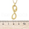Infinity Snake 304 Stainless Steel Pendant Necklaces NJEW-M096-04G-3