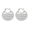 Non-Tarnish 304 Stainless Steel Hollow Round Hoop Earrings for Women EJEW-R156-10P-1