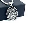 Retro Greek Mythology Stainless Steel Religion Embossed Saint Pendant Necklaces DK4418-6-1