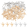 DICOSMETIC 80Pcs 2 Metal Colors Rack Plating Brass Filigree Pendants KK-DC0004-10-1