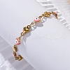 Ion Plating(IP) 304 Stainless Steel Link Chain Bracelets BJEW-P236-30G-04-2