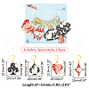Poker Sign with Cat Pattern Alloy Enamel Pendant Stitch Markers HJEW-AB00507-2