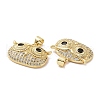 Brass Micro Pave Cubic Zirconia Pendants ZIRC-I063-21G-3