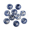Natural Blue Spot Jasper China Safety Buckle Pendants G-B052-12-1