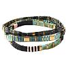3Pcs Bohemian Black Gold Blue Stretch Bracelet Sets IP2629-5