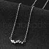925 Sterling Silver Micro Pave Clear Micro Pave Cubic Zirconia Multi Heart Pendant Necklaces for Women NJEW-D315-01P-1