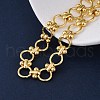 Brass Ring Link Chain Bracelets for Women Men BJEW-K273-05G-3
