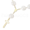 Tibetan Style Alloy Cross  Charm Bracelets BJEW-JB11774-3