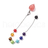 Chakra Synthetic & Natural Mixed Gemstone Pointed Dowsing Pendulums PALLOY-JF02608-01-4