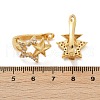 Brass Micro Pave Clear Cubic Zirconia Clip-on Earrings EJEW-F895-22A-G-5