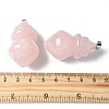 Natural Rose Quartz Pendants G-C187-04E-3