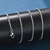 Non-Tarnish 304 Stainless Steel Rolo Chain Necklaces NJEW-L047-02B-P-4