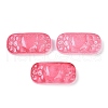 Spray Painted Transparent Glass Connector Charms X1-GLAA-H035-06F-1