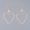 Faceted Glass Dangle Earrings EJEW-JE03737-05-1