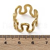 Wave 304 Stainless Steel Finger Rings for Women RJEW-F174-06G-5