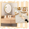   2 Sets 2 Style Rectangle Wooden Earring Card Display Stands EDIS-PH0001-41-6