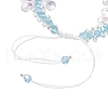 2Pcs 2 Colors Imitation Austrian Crystal Bicone Beads Braided Bead Bracelets for Women BJEW-MZ00177-6