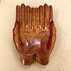 Wooden Hand Dish Jewelry Plate DJEW-NH0001-02-1