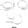 Unicraftale 304 Stainless Steel Leverback Earring Findings STAS-UN0009-77-4