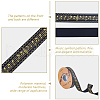 50 Yards Gold Stamping Musical Note Polyester Printed Ribbon OCOR-WH0091-34A-4