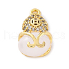 Brass Micro Pave Cubic Zirconia Charms KK-A240-05G-1