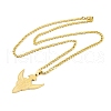 304 Stainless Steel Necklaces NJEW-Q338-12G-2