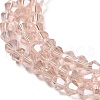 Transparent Electroplate Glass Beads Strands EGLA-A039-T6mm-B26-3